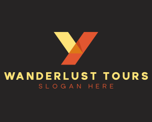 Orange Yellow Letter Y  logo design