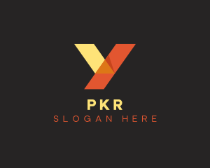 Orange Yellow Letter Y  logo design