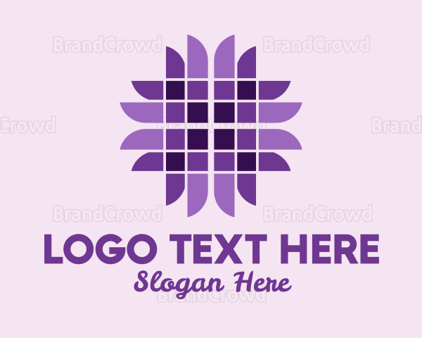 Purple Geometric Flower Logo