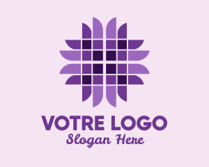 Purple Geometric Flower  Logo