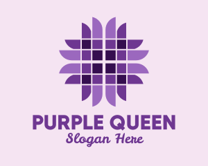 Purple Geometric Flower  logo design