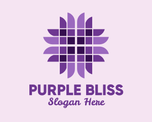 Purple Geometric Flower  logo design