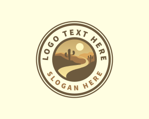 Ranch - Western Desert Cactus logo design