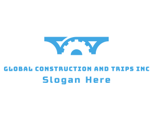 Construction Bridge Gear logo design