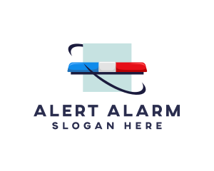 Warning - Emergency Signal Light Siren logo design