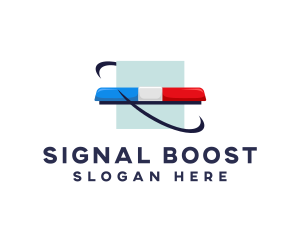 Emergency Signal Light Siren logo design