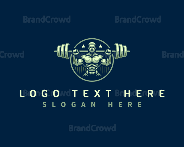 Weightlifting Gym Trainer Logo