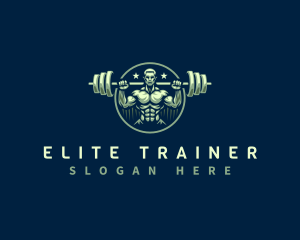 Trainer - Weightlifting Gym Trainer logo design