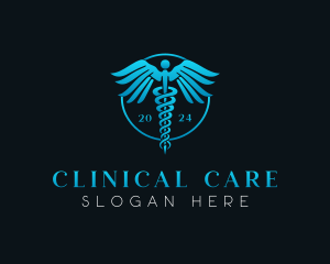 Pharmaceutical Laboratory Caduceus logo design