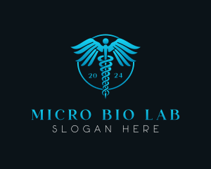 Pharmaceutical Laboratory Caduceus logo design