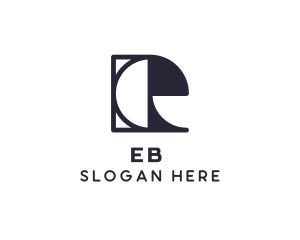 Photography Artist Studio Letter E logo design
