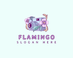 Floral Vintage Camera Logo