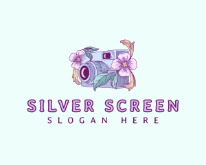 Floral Vintage Camera Logo