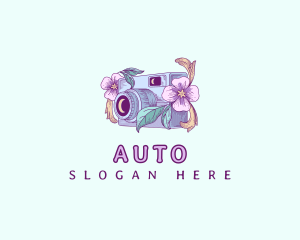 Floral Vintage Camera Logo