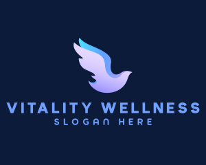 Wellness  Dove Bird logo design