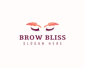 Feather Makeup Eyelash logo design