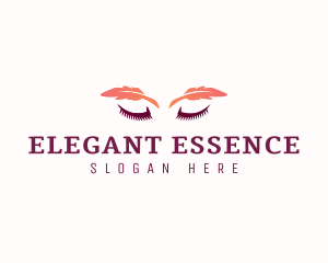 Feather Makeup Eyelash logo design