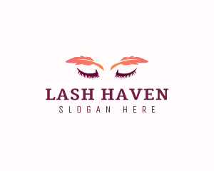 Feather Makeup Eyelash logo design