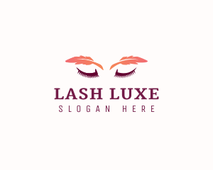 Feather Makeup Eyelash logo design