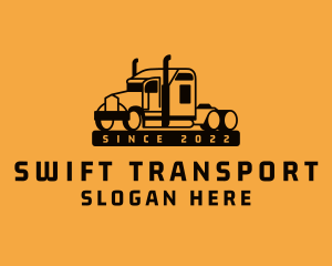 Freight Transport Truck logo design