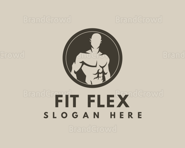 Fit Masculine Bodybuilder Logo