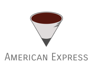 Pencil Coffee Cone logo design