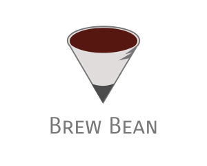 Coffee - Pencil Coffee Cone logo design