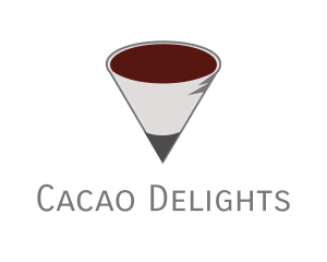 Pencil Coffee Cone logo design