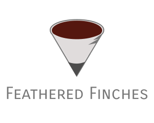 Pencil Coffee Cone logo design