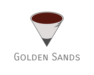 Pencil Coffee Cone logo design