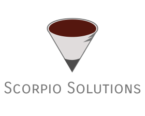 Pencil Coffee Cone logo design