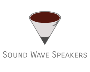 Pencil Coffee Cone logo design