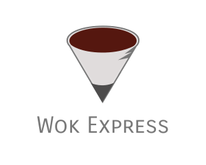 Pencil Coffee Cone logo design