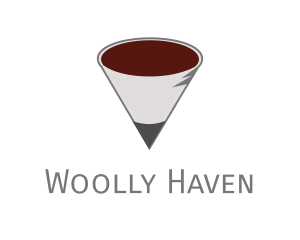 Pencil Coffee Cone logo design