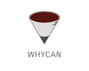 Beverage - Pencil Coffee Cone logo design