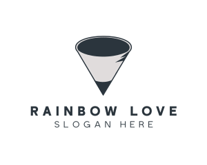 Pencil Coffee Cone logo design