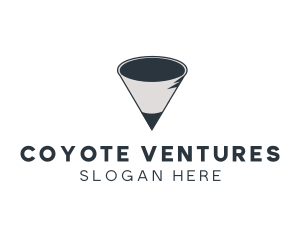 Pencil Coffee Cone logo design