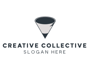 Pencil Coffee Cone logo design