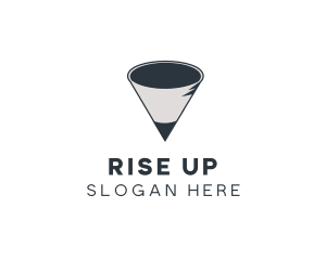 Pencil Coffee Cone logo design