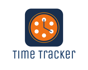 Film Reel Clock logo design