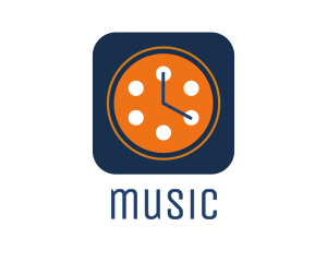 Icon - Film Reel Clock logo design