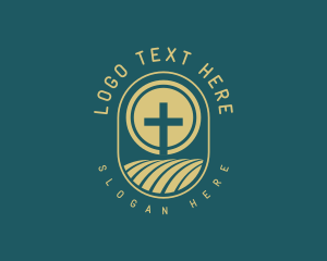 Faith - Christian Cross Church logo design