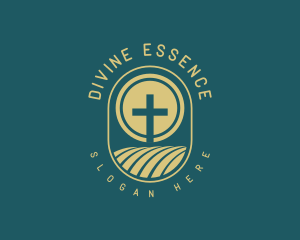 Sacred - Christian Cross Church logo design
