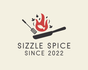 Fish Grill Pan Restaurant logo design