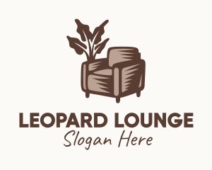 Brown Chair Plant logo design