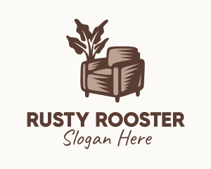 Rusty - Brown Chair Plant logo design