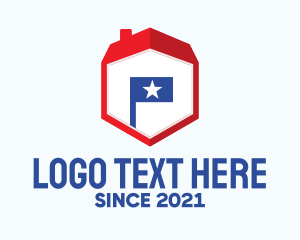 American - American Hexagon Property logo design