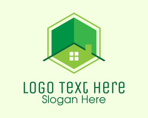 Green Hexagon Home Logo