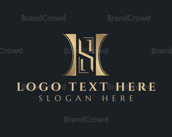 Expensive Luxury Brand Letter HS Logo