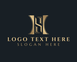 High End - Expensive Luxury Brand Letter HS logo design